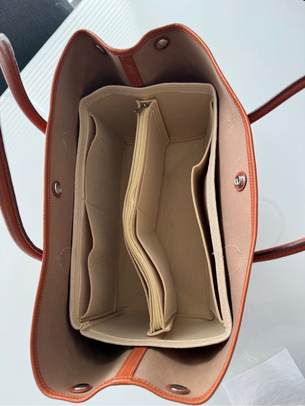 Hermès Garden Party 36 (MM) in Classic Hermes Orange Canvas & Leather - Picture 10 of 15